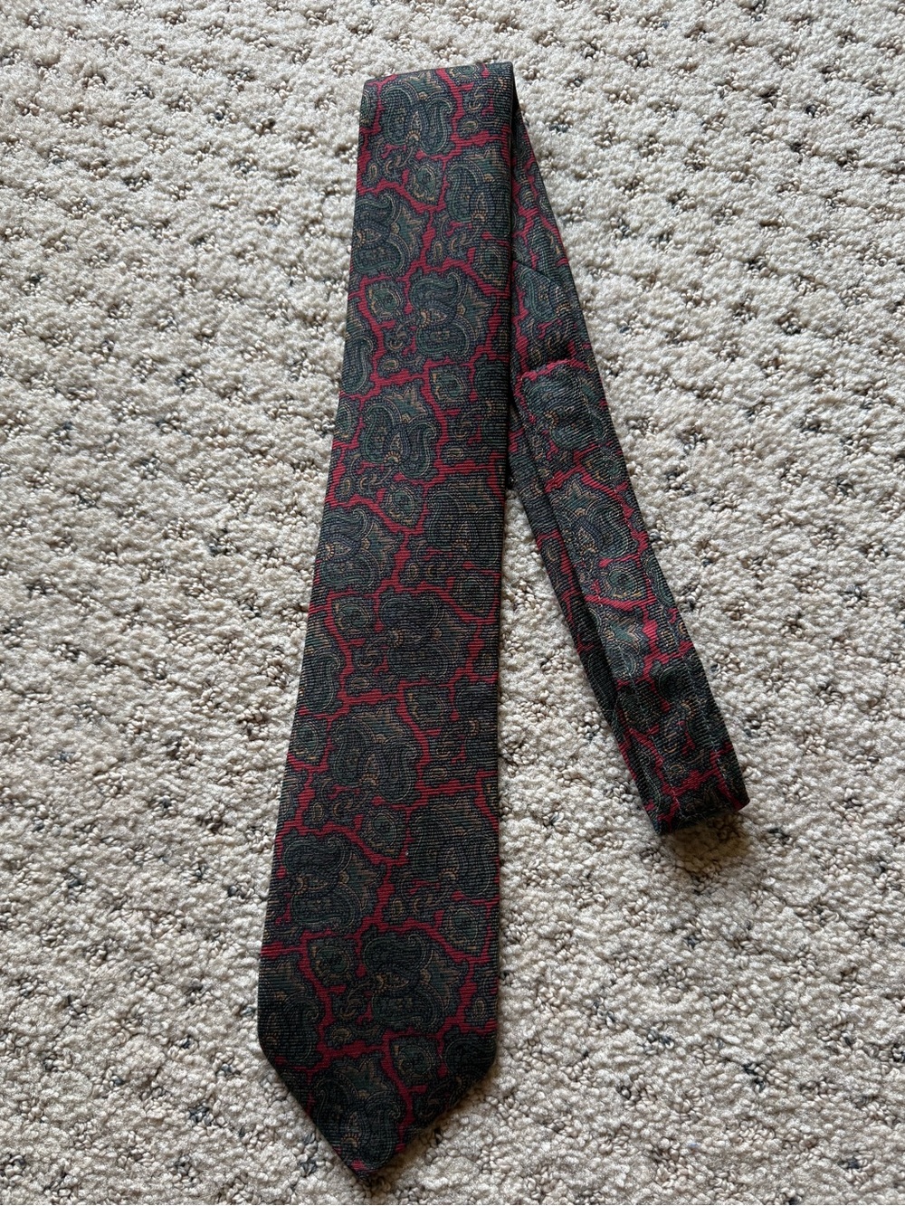 Vintage Briar Paisley Silk Necktie